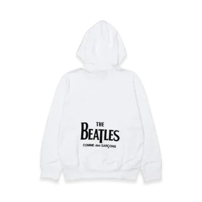 COMME des GARCONS x The Beatles Cotton Pile Logo Hoodie "White"