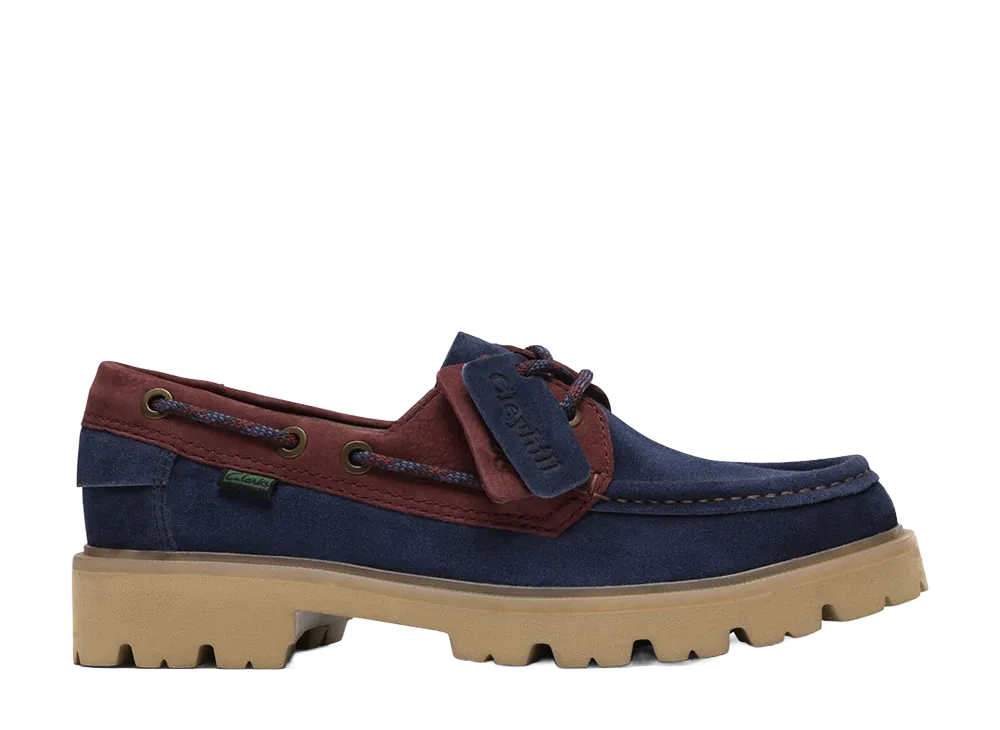 Clarks Cleyhill Boat "Navy Combi"