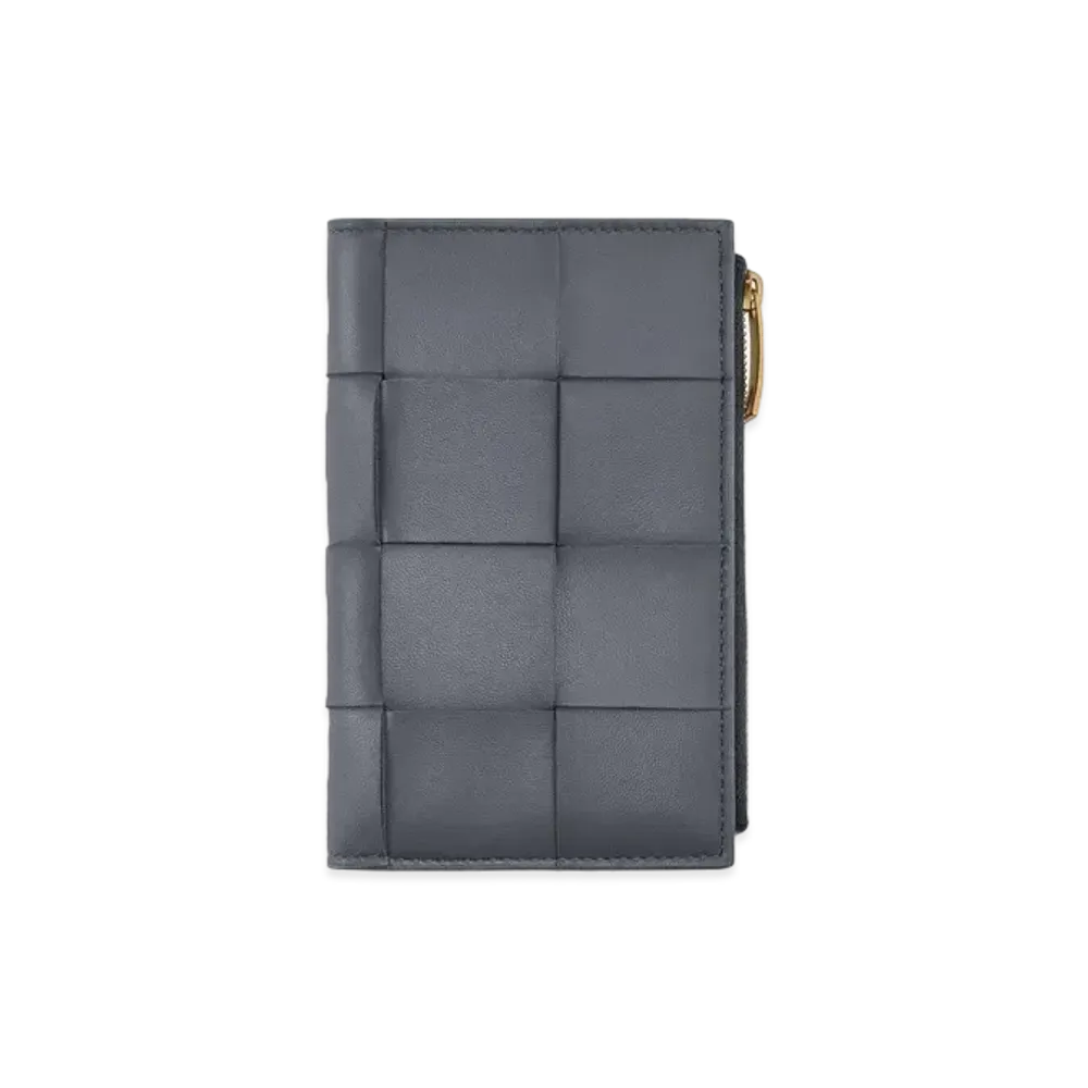 Bottega Veneta Bifold Zipped Wallet "Thunder"