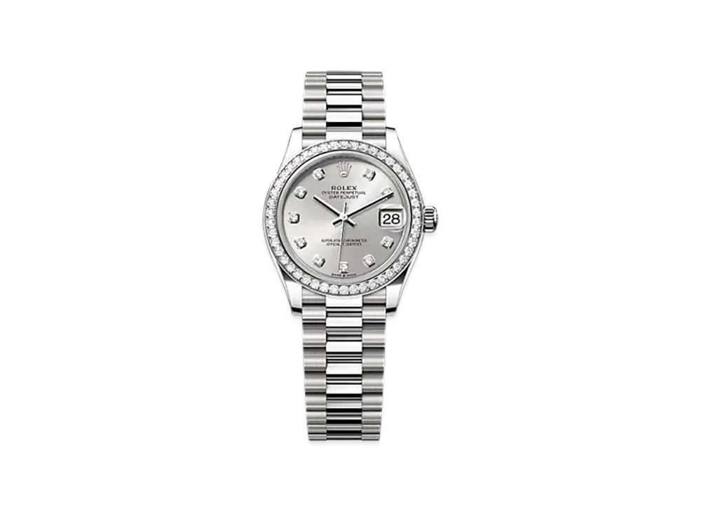 ROLEX Datejust 31mm White Gold Diamond 278289RBR "Silver"