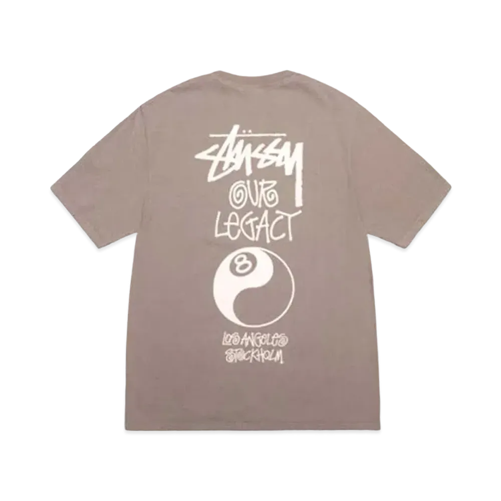 Stussy x Our Legacy Work Shop 8 Ball Yin Yang Pigment Dyed Tee "Taupe"