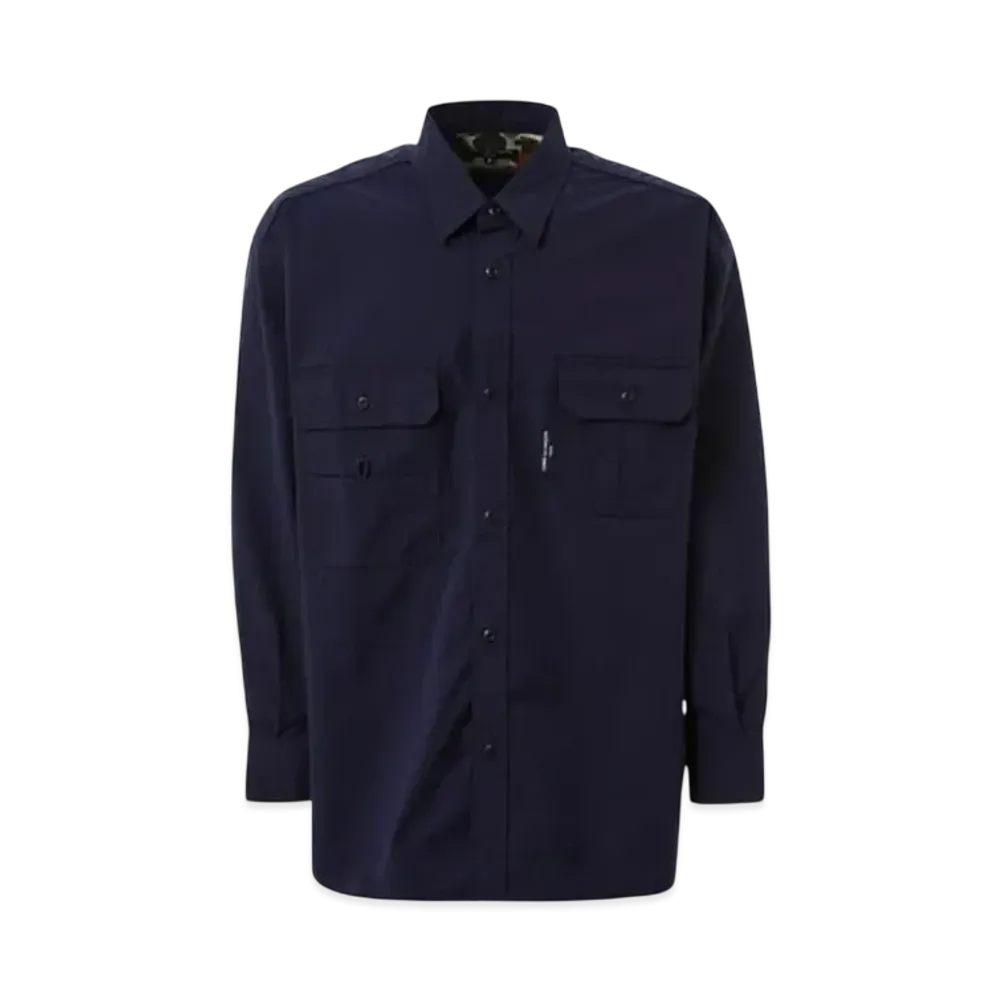 COMME des GARCONS HOMME 24FW Last Delivery Solotex Ester Taffeta Shirt "Navy"