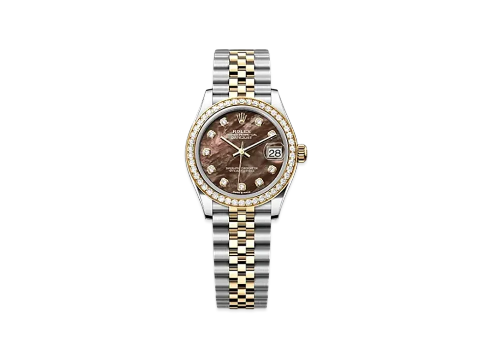 ROLEX Datejust 31mm Oystersteel & Yellow Gold Diamond 278383RBR "Black Mother-of-Pearl"