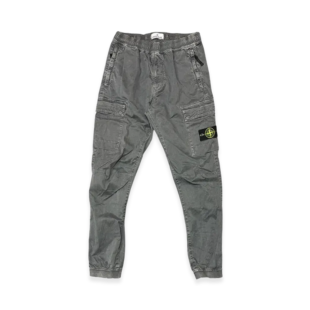 Stone Island Compass Patch Logo Cargo Trousers "Grey"