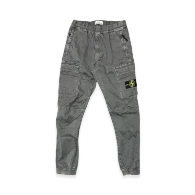 Stone Island Compass Patch Logo Cargo Trousers "Grey"