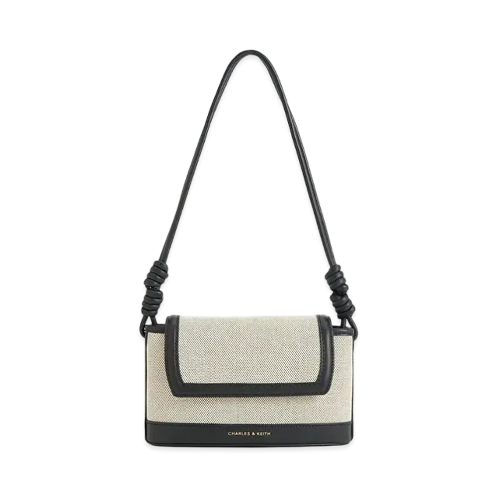 CHARLES & KEITH Sabine Knot Strap Bag "Black"