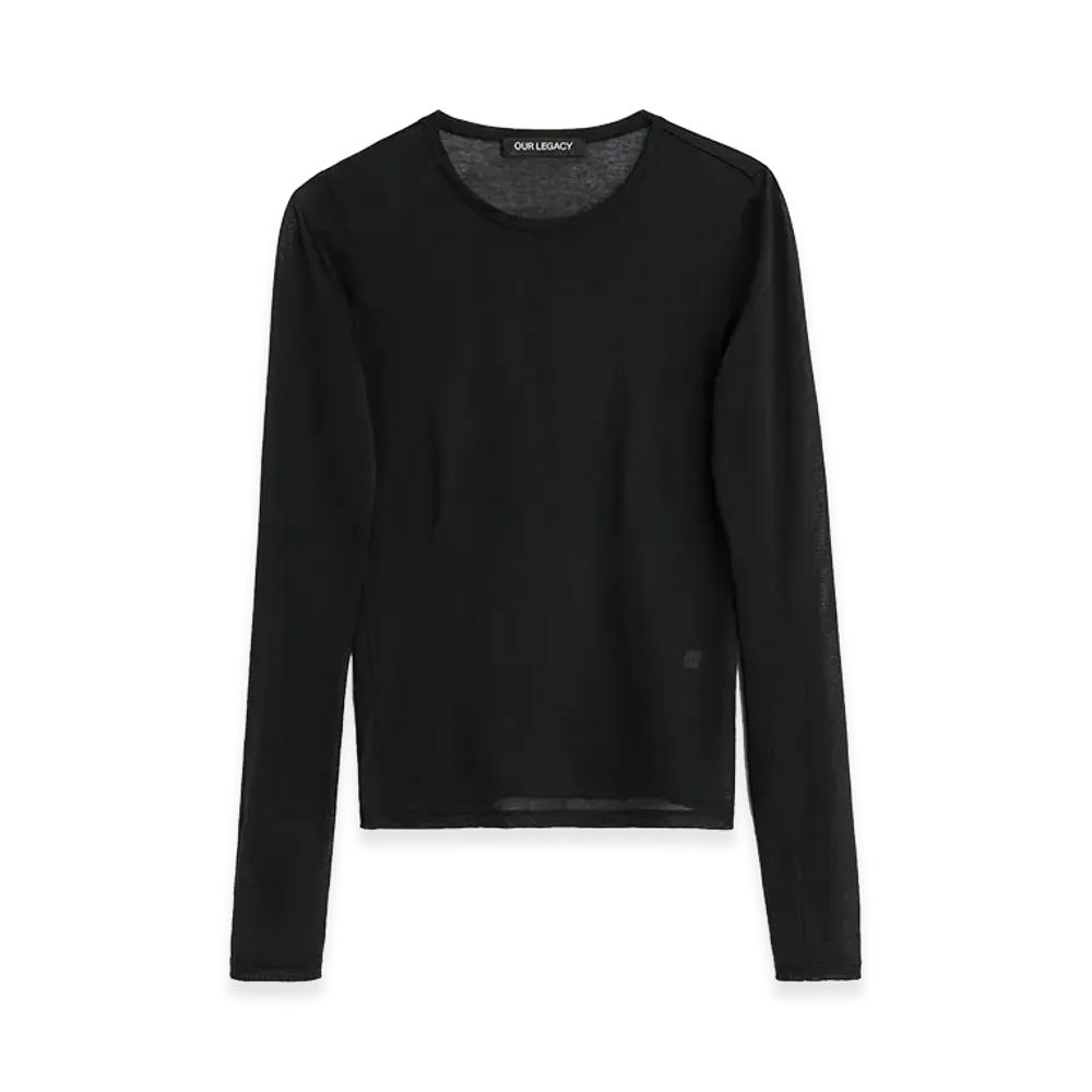 OUR LEGACY Women's Super Slim Longsleeve "Black Stocking Jersey"