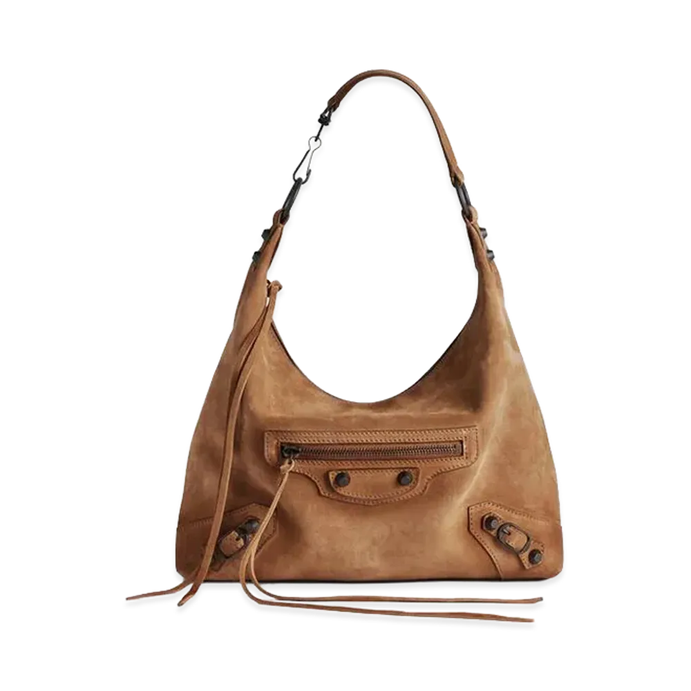 BALENCIAGA Women's Le City Hobo Bag Small "Camel"