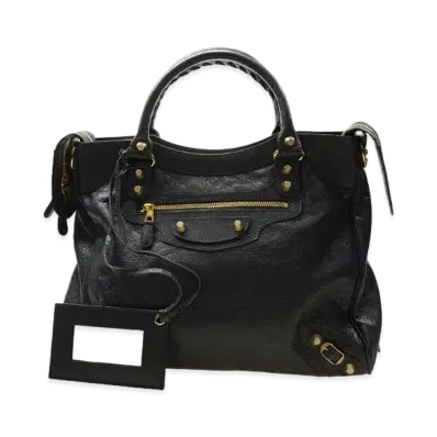 BALENCIAGA Giant Velo Lambskin "Black"