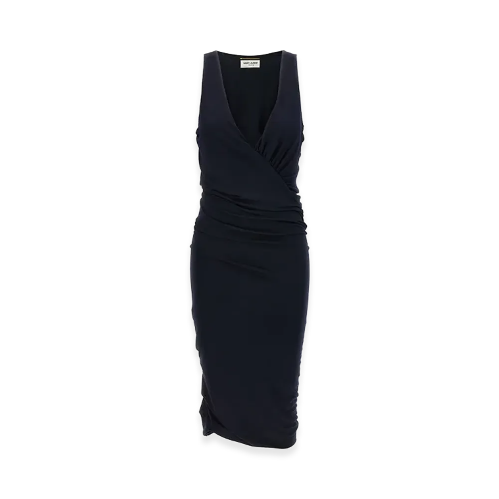 Saint Laurent Women's Jersey Dress "Blue"