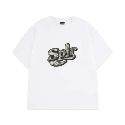 SPLR Digital Camo Baseball Logo Tee "White"