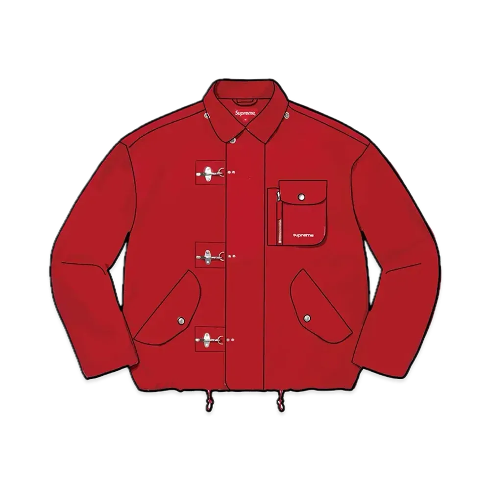 Supreme Canvas Clip Jacket "Red"