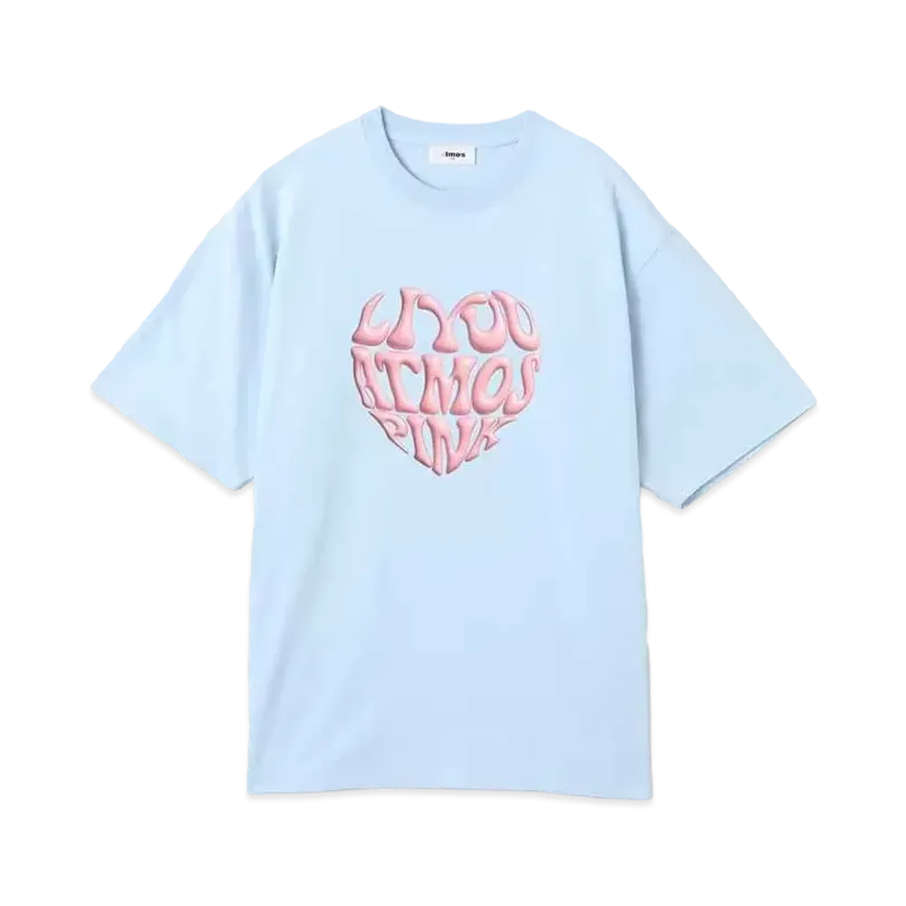 atmos pink x Liyu Heart Logo T-Shirt "Blue"
