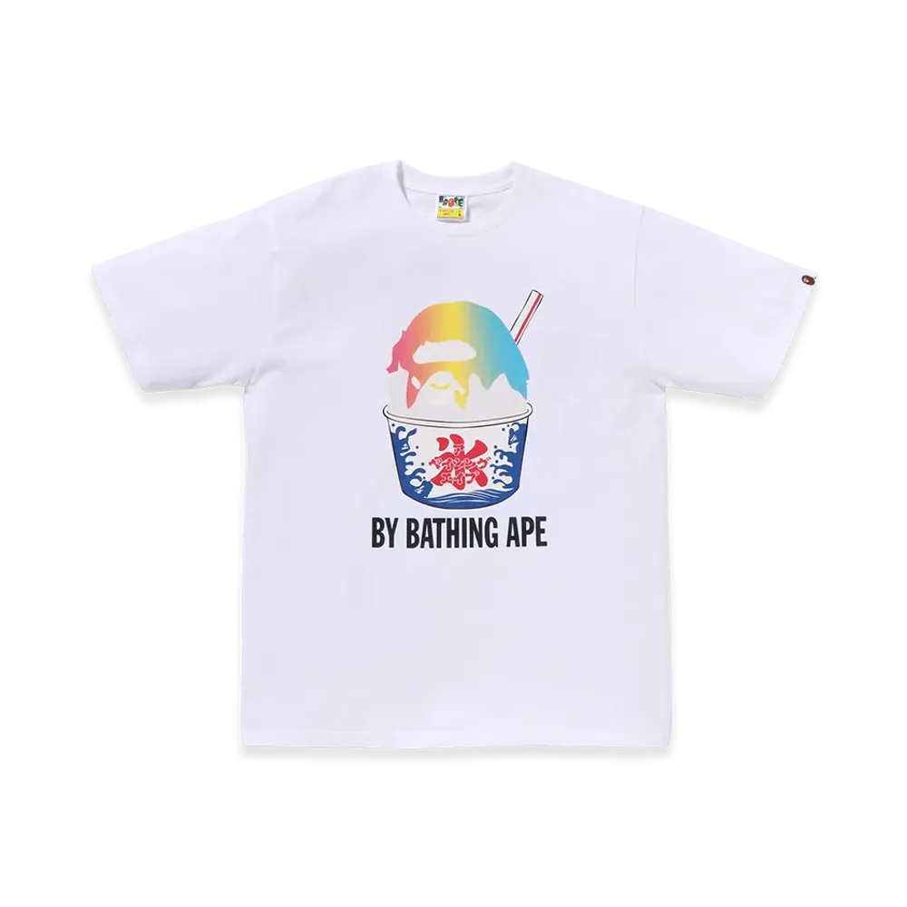 A BATHING APE Shave Ice by Bathing Ape Tee "White/Multi"