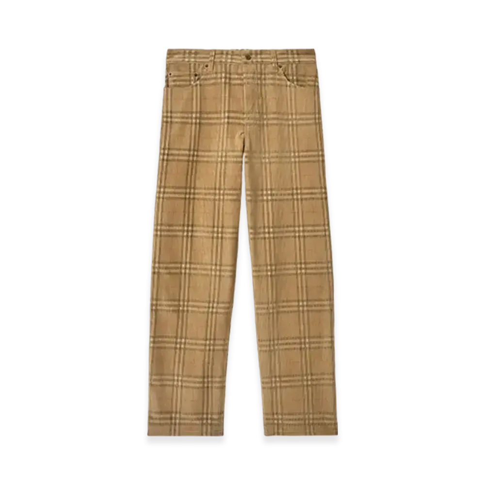 Burberry Check Corduroy Trousers "Sand"