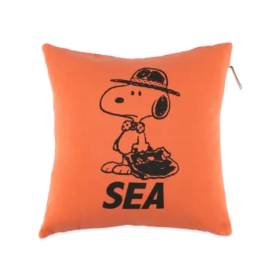 WIND AND SEA x SMOOTHY Snoopy Pigment Cushion Cover "Orange"