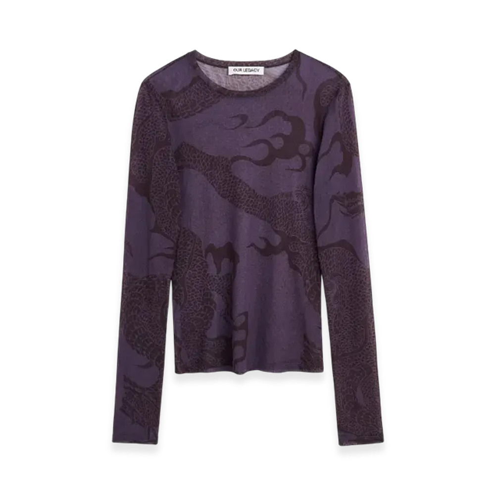 OUR LEGACY Super Slim Longsleeve "Abstract Raisin Snake Print"