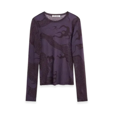 OUR LEGACY Super Slim Longsleeve "Abstract Raisin Snake Print"