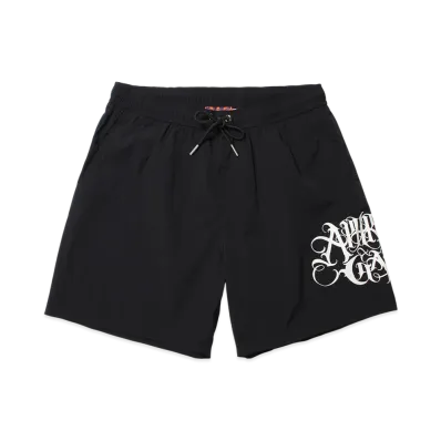 APHRODITEGANG Classic Logo Side Print Nylon Shorts "Black"