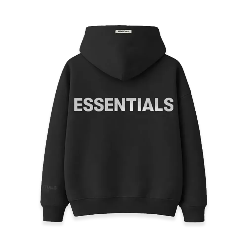FEAR OF GOD ESSENTIALS Reflector Logo Hoodie "Black"