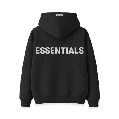 FEAR OF GOD ESSENTIALS Reflector Logo Hoodie "Black"