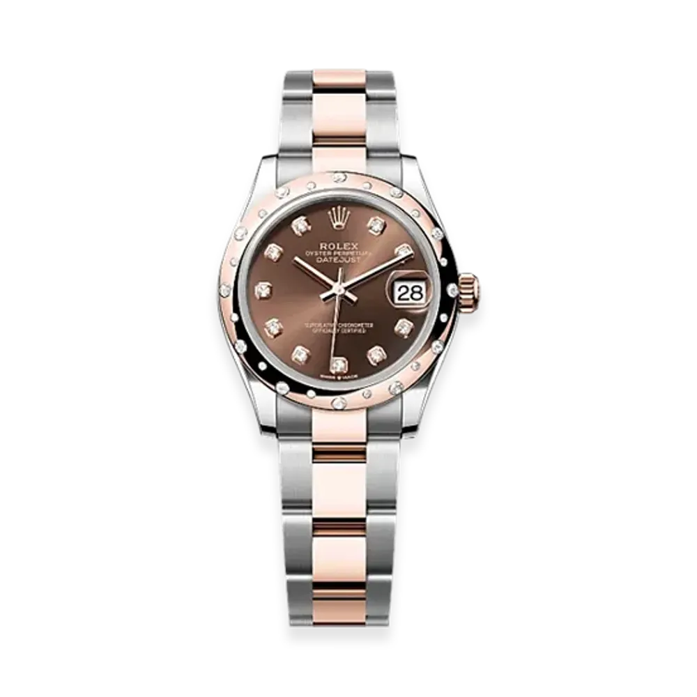 ROLEX Datejust 31mm Oystersteel & Everose Gold Diamond 278341RBR "Chocolate"
