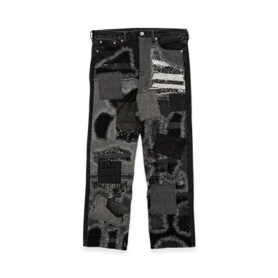 JUNYA WATANABE MAN Monotone Patchwork Jeans "Black/White/Grey"
