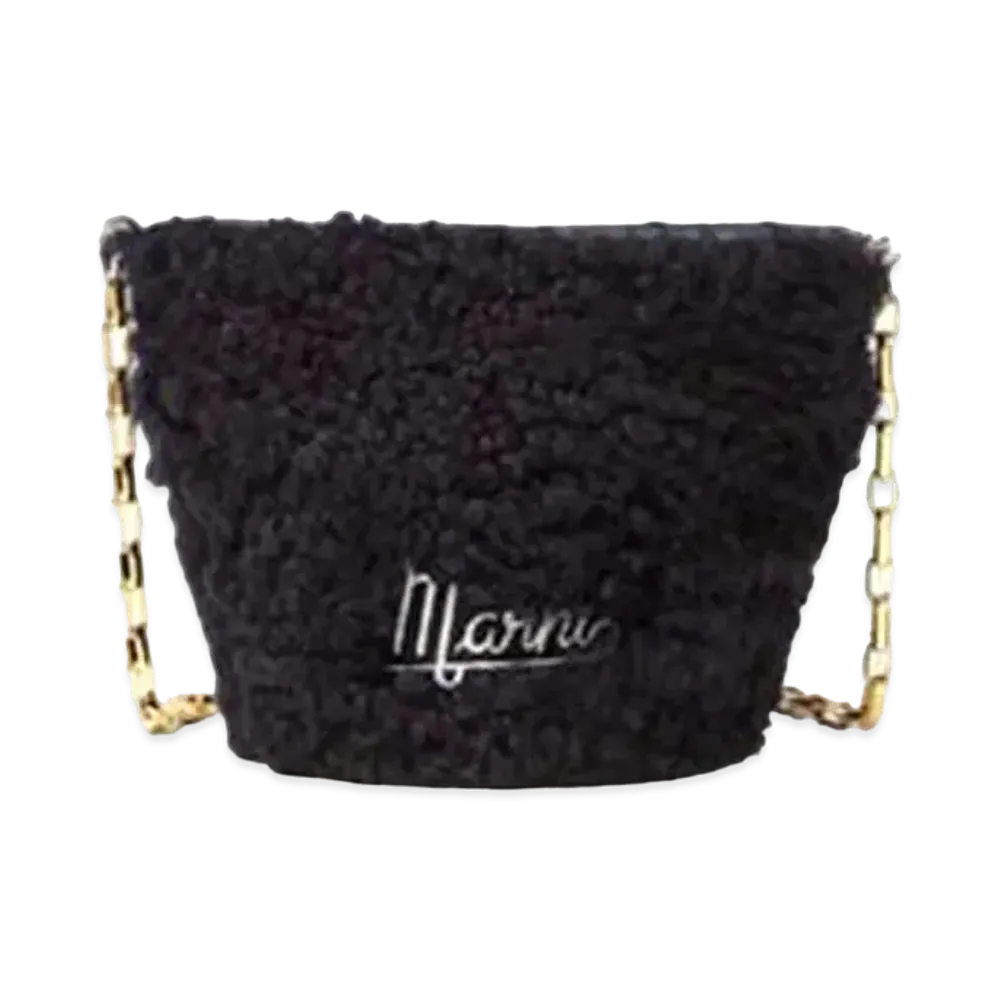 Marni DEPOT Bag in Shearling and Calfskin