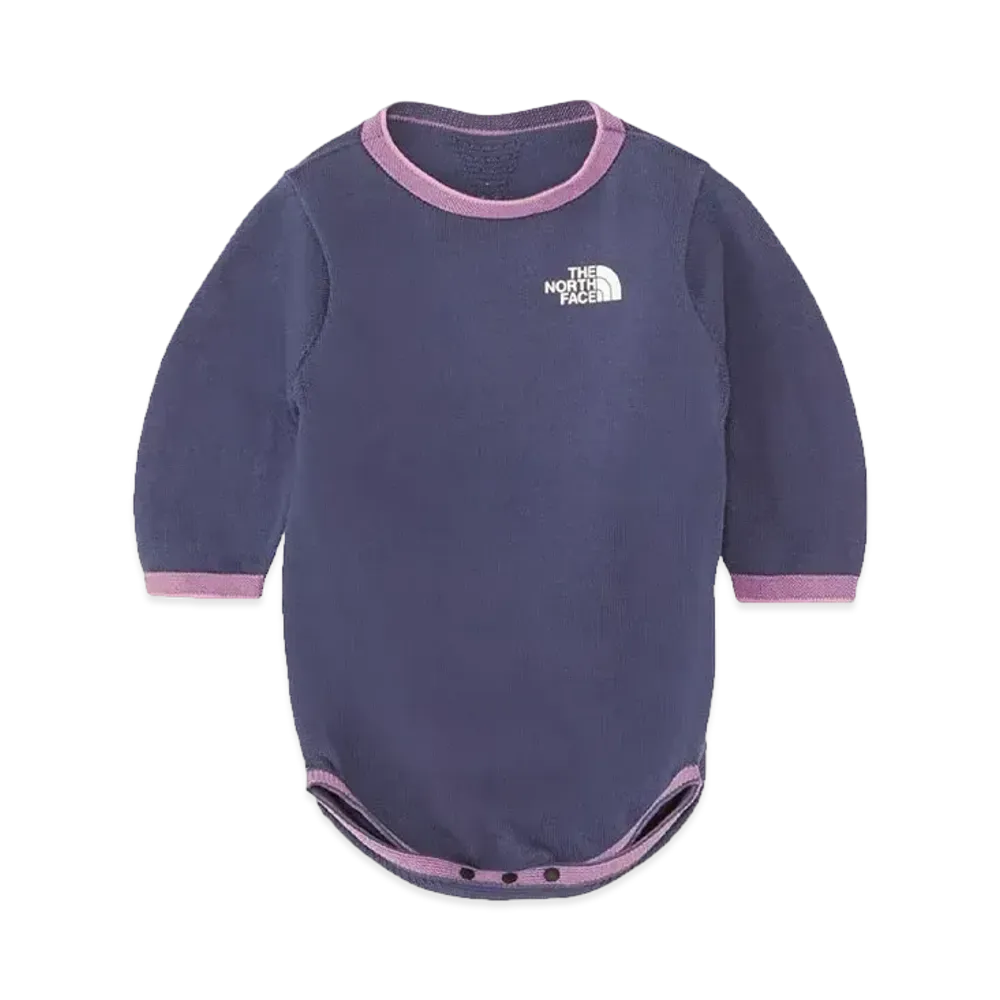 The North Face Baby L/S Cradle Cotton Rompers "Cave Blue"