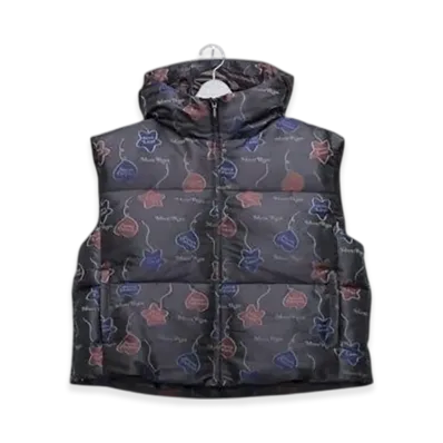 MASU Falling Balloon Down Vest Graphic by Verdy "Black"