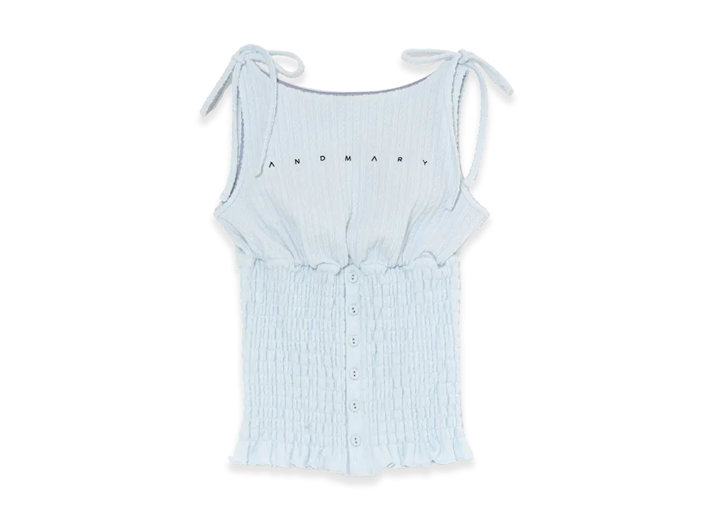 ANDMARY Women's Lana Ribbon Tops "Ice Blue"