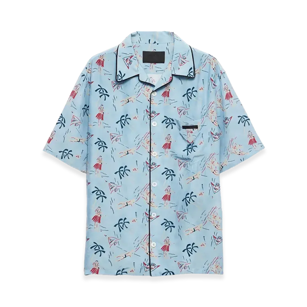 PRADA 'Hawaii' Shirt "Light Blue"