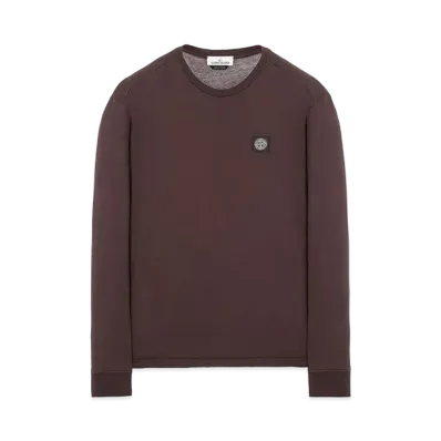 Stone Island 22713 60/2 COTTON JERSEY_SLIM FIT "Dark Brown"