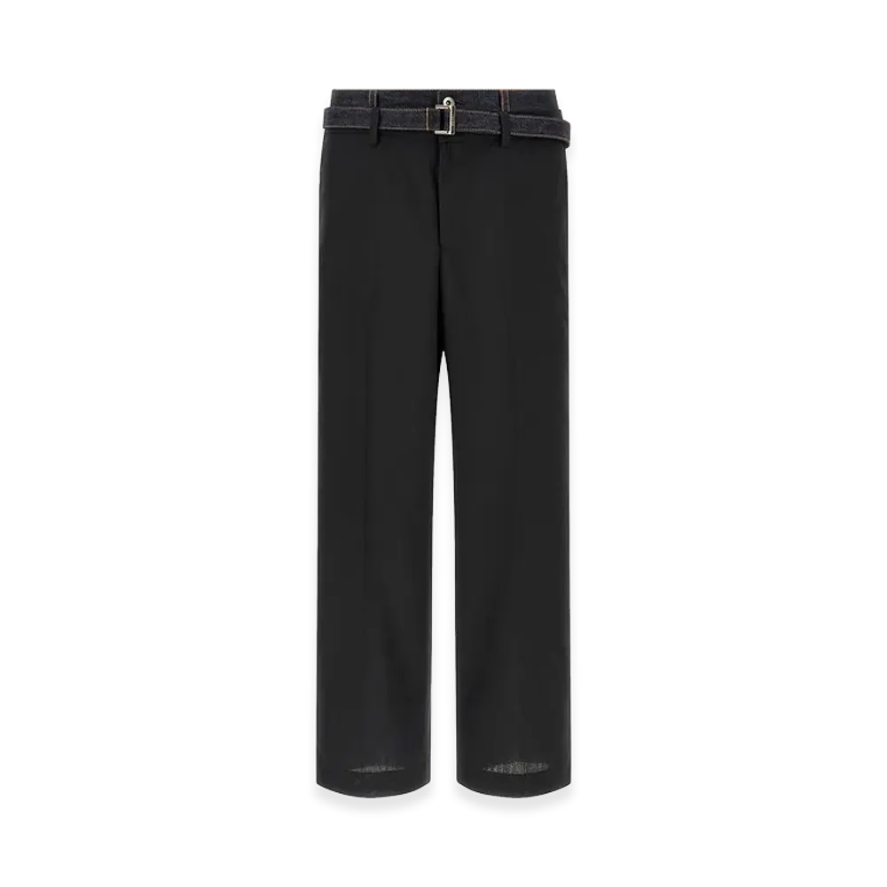 sacai Denim Insert Pants "Black"
