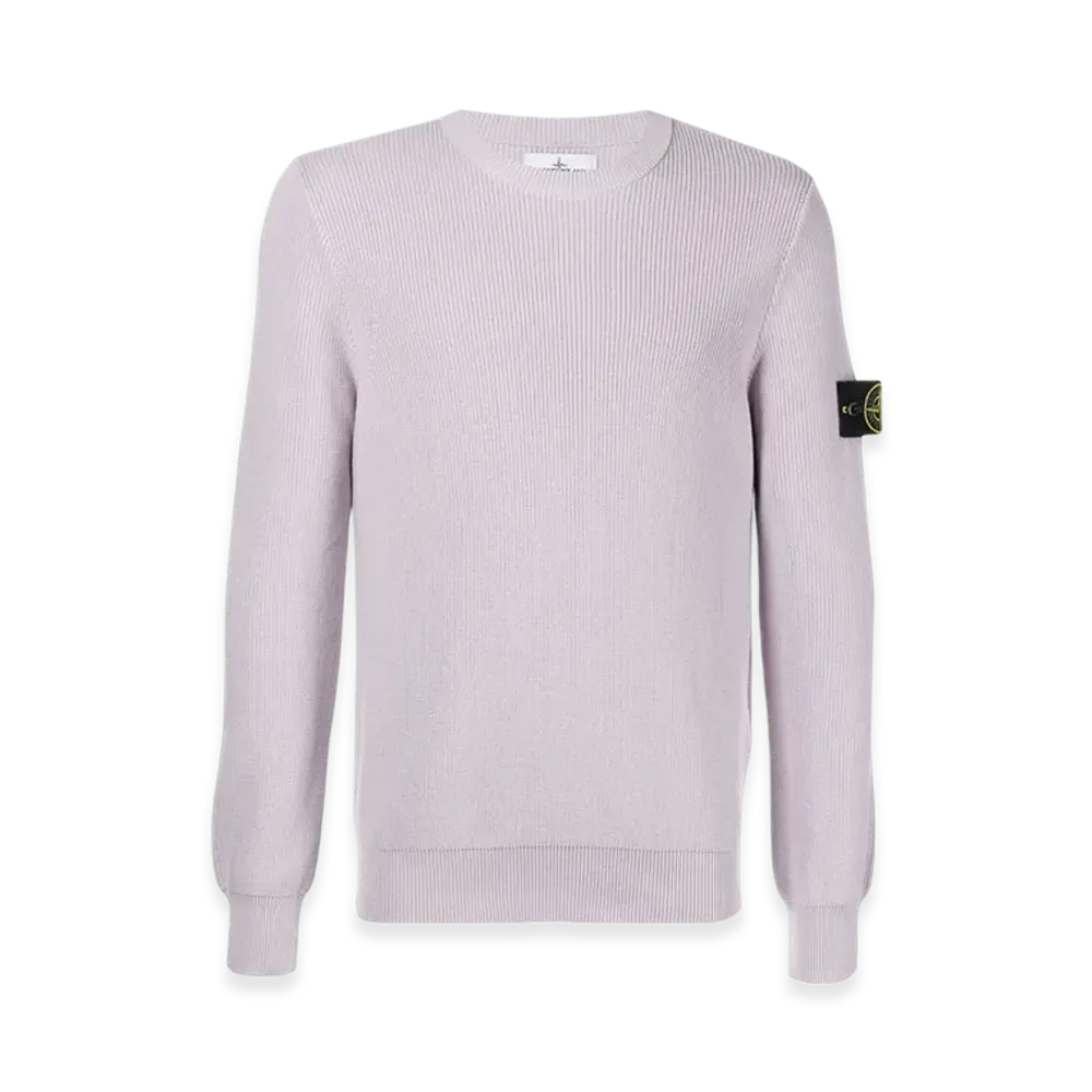 Stone Island 550D8 Ribbed Soft Cotton Crewneck Knit - 22SS "Rose Pink"