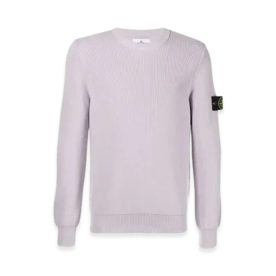 Stone Island 550D8 Ribbed Soft Cotton Crewneck Knit - 22SS "Rose Pink"