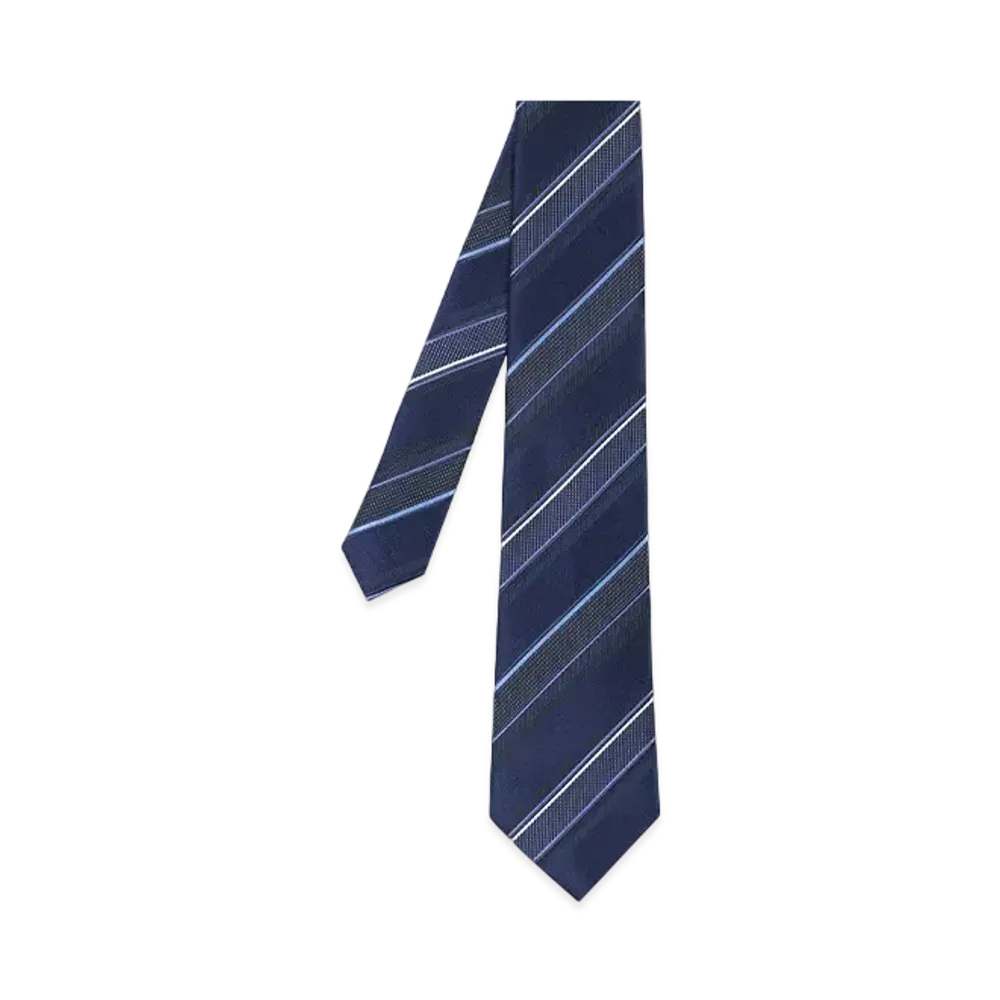 Paul Smith Contrast Regimental Tie "Navy"