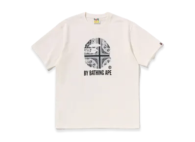 A BATHING APE Paisley Pattern by Bathing Ape Tee "Ivory"