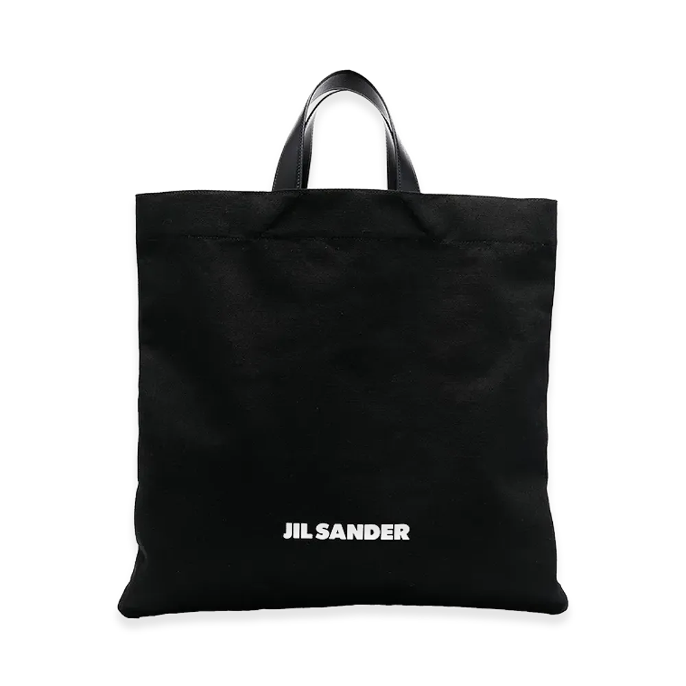 Jil Sander Women's Canvas Shopping Bag "Black"