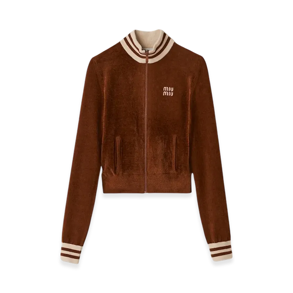 MIU MIU Women's Knit Cardigan "Tobacco"