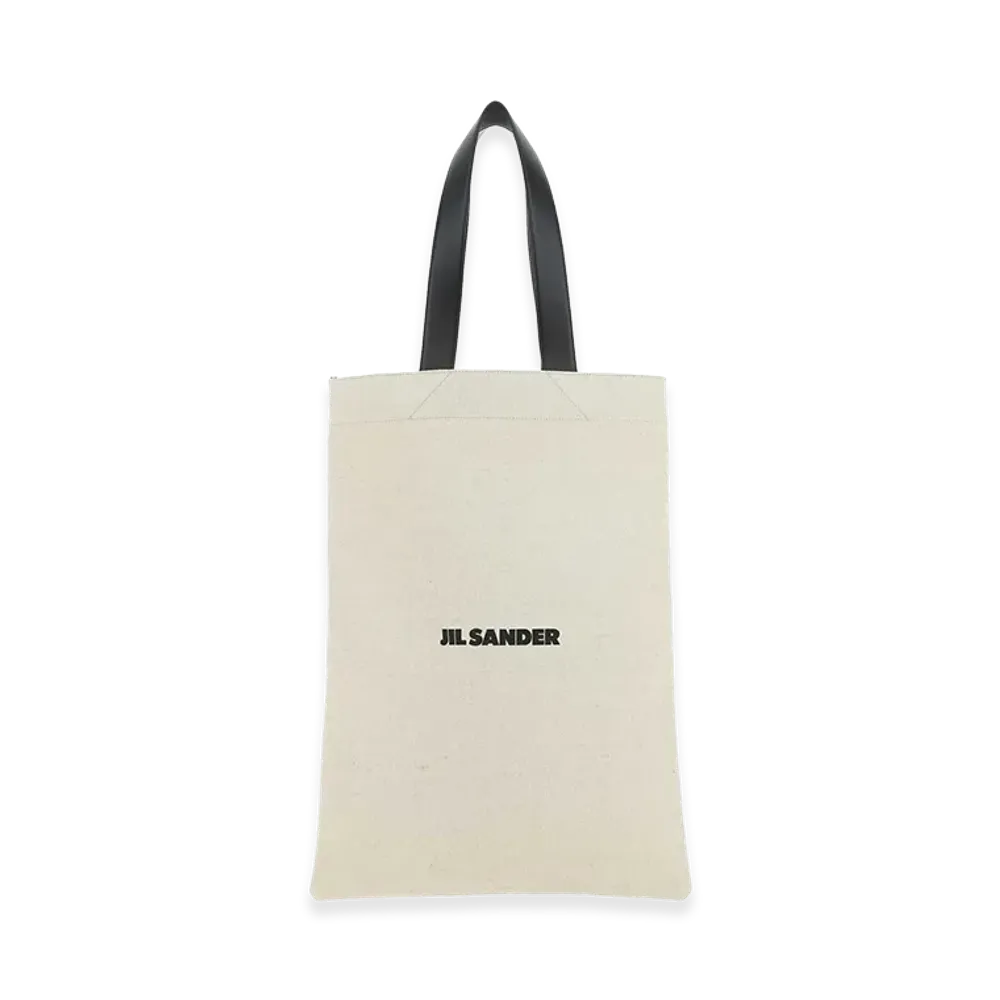 Jil Sander Women's Sand Canvas Shopping Bag "White"