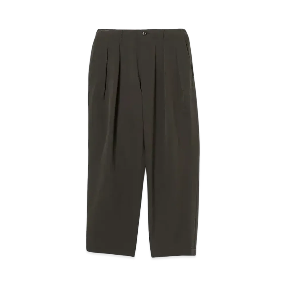 BEAMS Mesh-Like 2 Pleat Slacks "ChacoalGray"