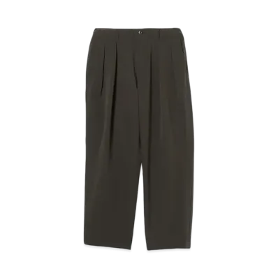 BEAMS Mesh-Like 2 Pleat Slacks "ChacoalGray"