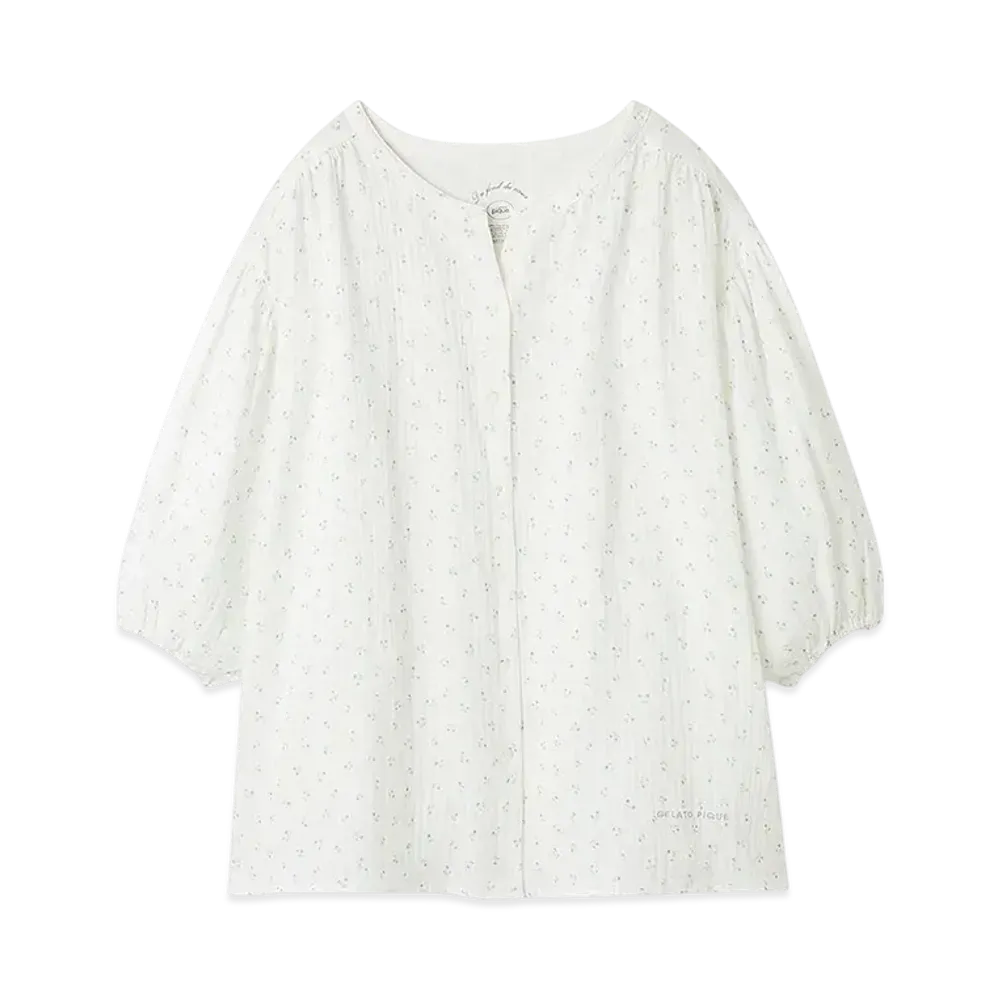 GELATO PIQUE Maternity Gauze Pullover "Off White"