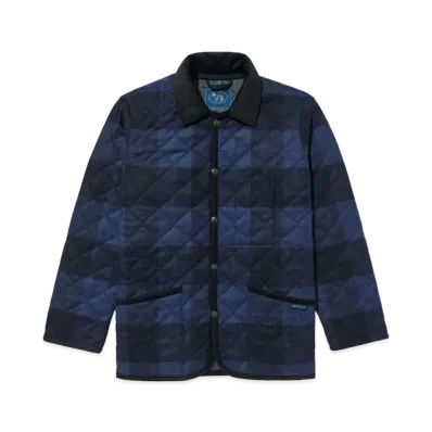 Noah x Lavenham Buffalo Check Denham Jacket "Blue"