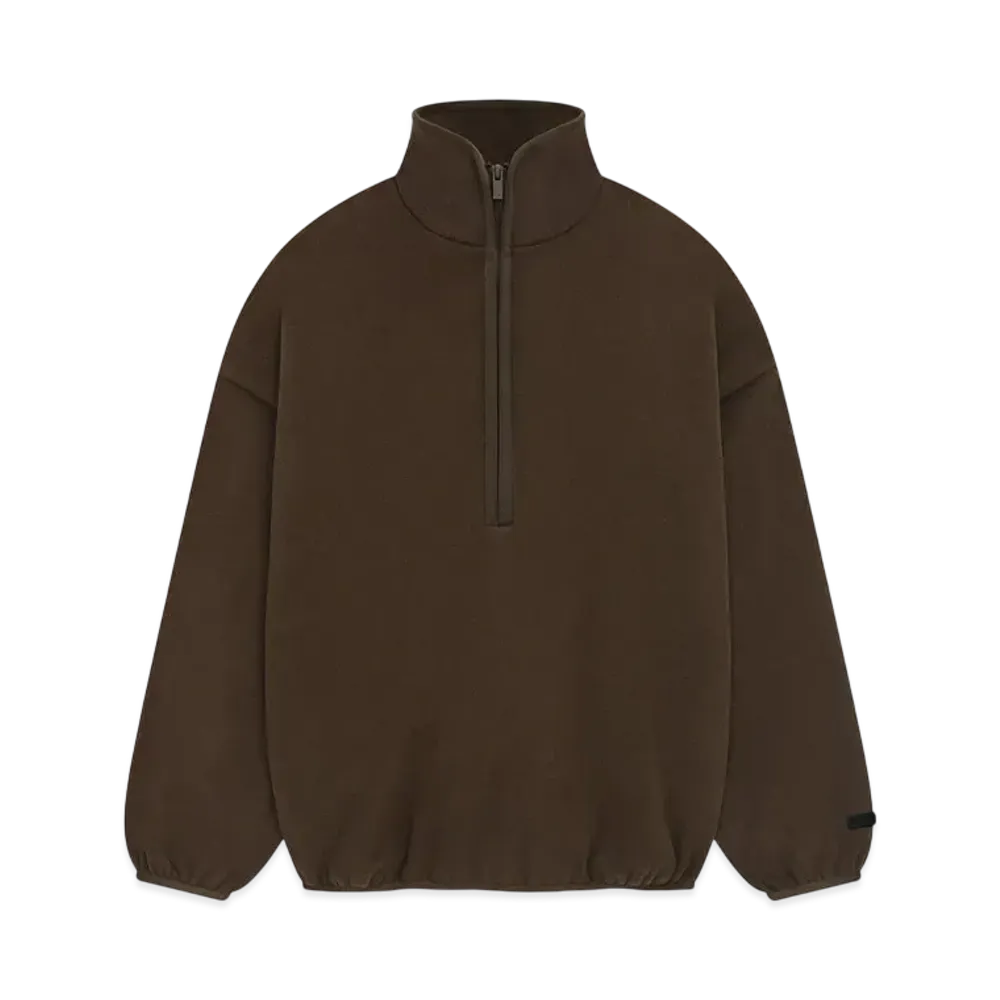 FEAR OF GOD Essentials Brushed Half Zip Pullover "Brown"