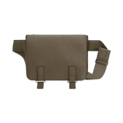 LOEWE Military Bumbag In Soft Grained Calfskin "Dark Moss"