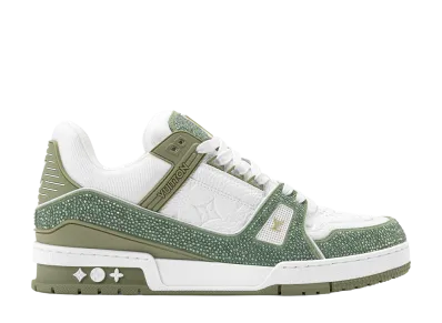 Louis Vuitton LV Trainer Sneaker Swarovski "Khaki Green"