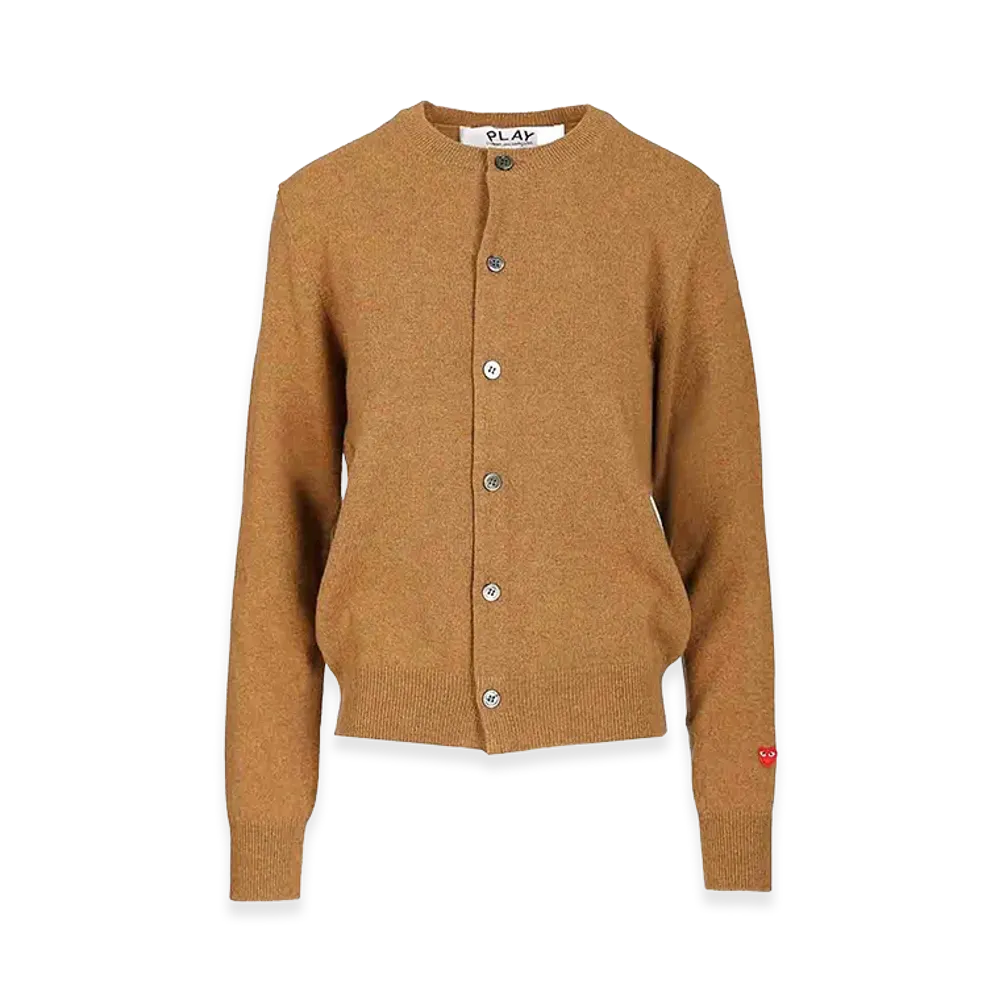 PLAY COMME des GARCONS Wool Cardigan "Beige"