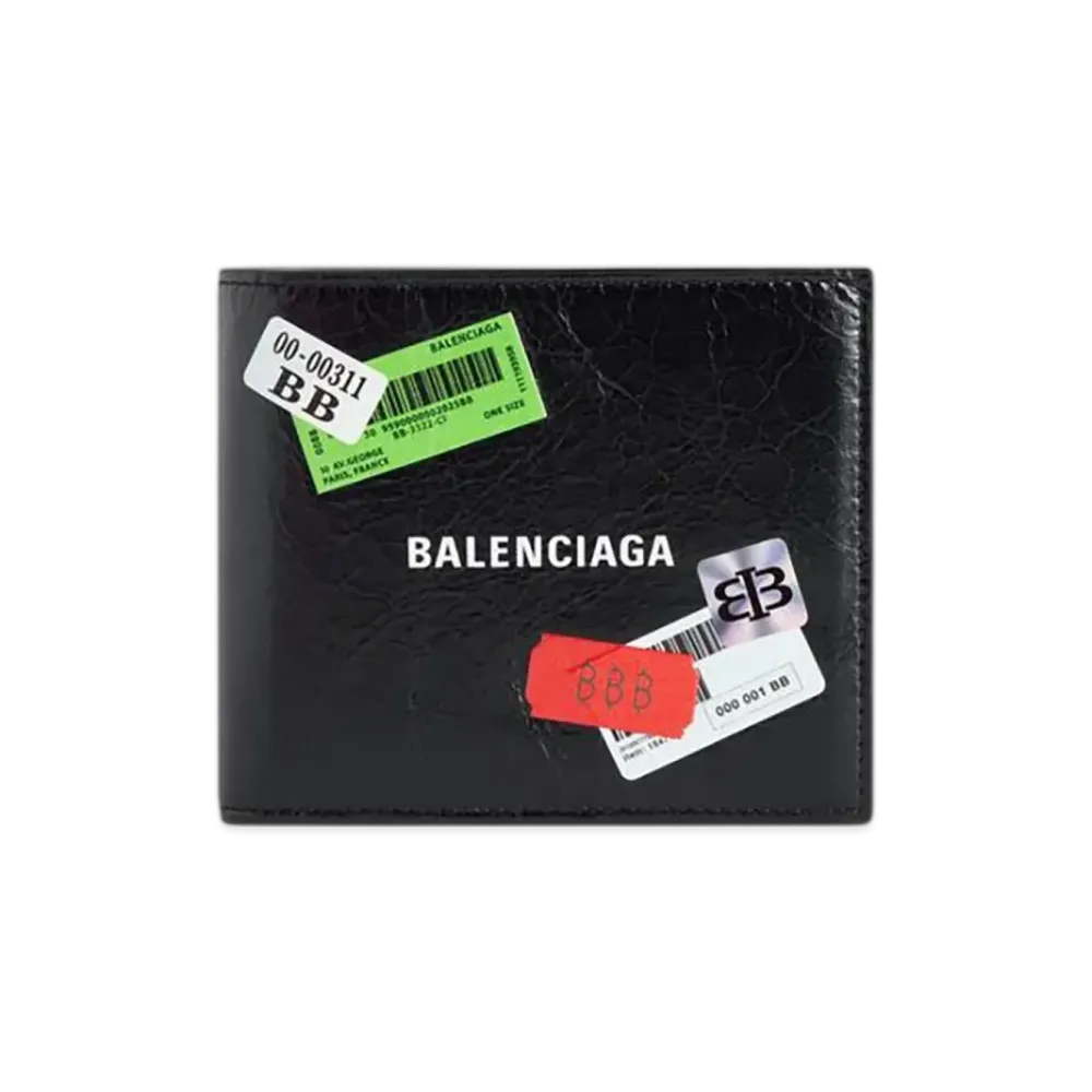 BALENCIAGA Cash Square Folded Wallet "Black/Multicolor"